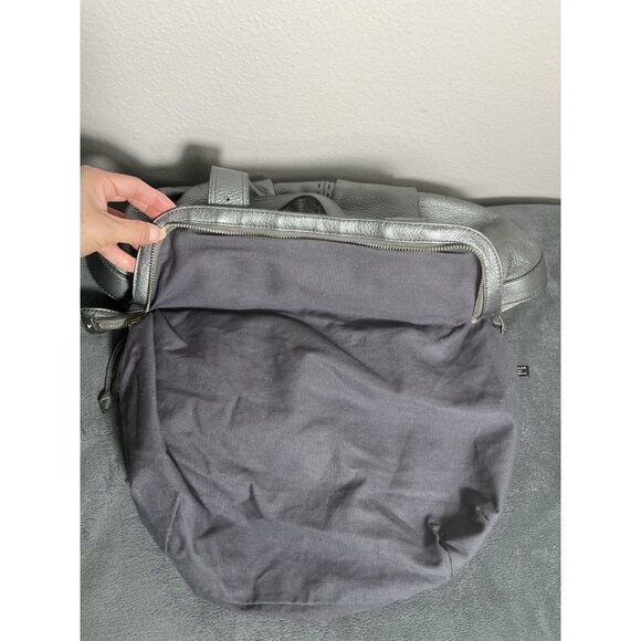 Cole Haan Pewter Leather Satchel Bag-Preowned but Good Condition - Picture 5 of 11